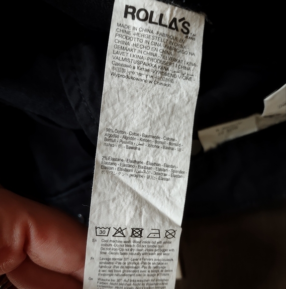 Rolla's Heidi Loose Jeans Coated Black NWT - Picture 9 of 16